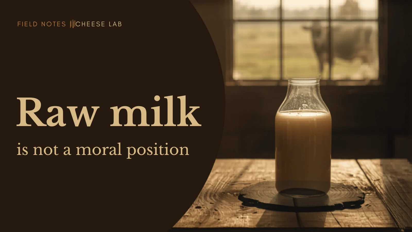 Raw milk is not a moral position