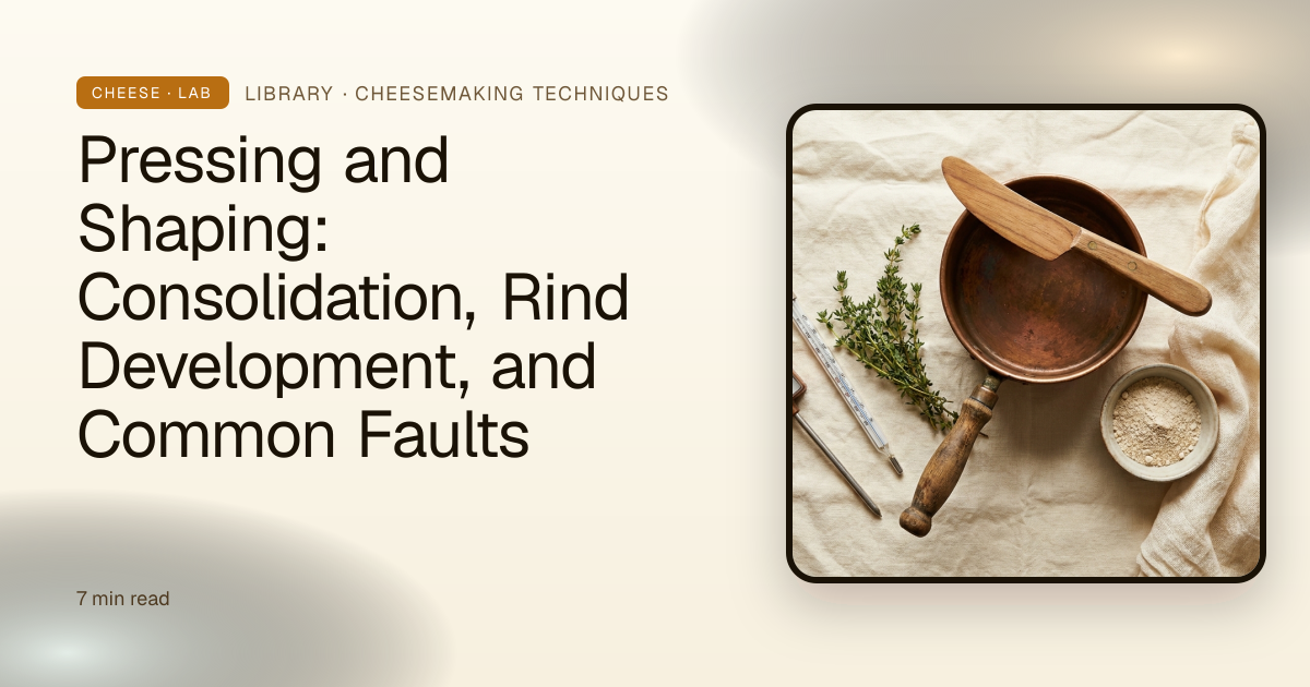 Pressing and Shaping: Consolidation, Rind Development, and Common ...
